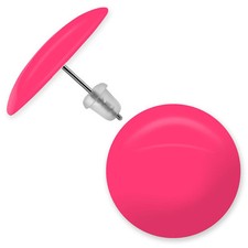 1 Paar süsse Ohrstecker groß Ohrringe rund 2,5cm rot gelb blau grün orange weiß