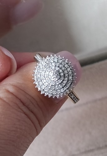 585 gelbgoldring mit - 585, diamanten
