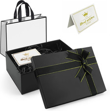 Schwarz Geschenkbox Deckel 21.5x16x8cm Verpackung Box Karton Tragetaschen