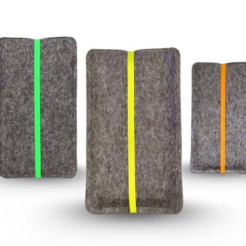 Filz handyhülle mit neonband - handyhülle,