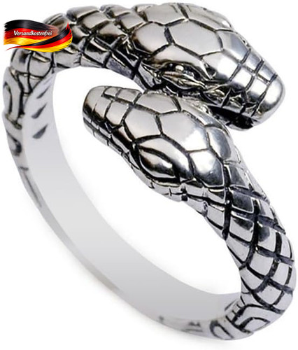 Schlange ring edelstahl - schlange, offen
