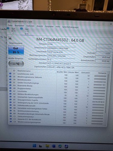 Crucial ssd gut - gut, 95%