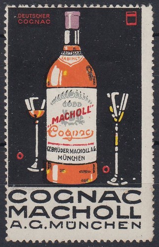 Reklamemarke cognac macholl - cognac,
