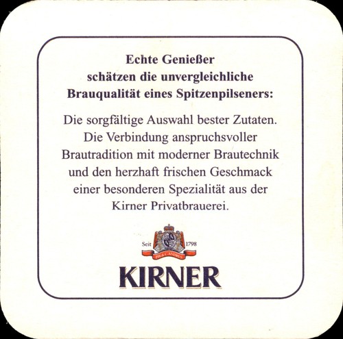 Bierdeckel kirner echte - kirner,