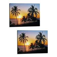2x LED Leinwand Bild