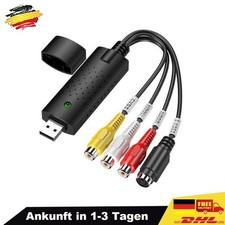 USB Audio Video Capture Card Digitizer Converter Adapter for VHS Editing K6T3