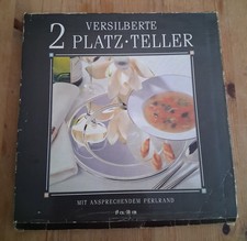2 Platzteller - versilbert - Durchmesser 30 cm