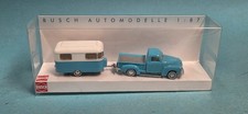 Busch 1:87 48243 US Pickup mit Nagetusch Wohnwagen /TOP+OVP