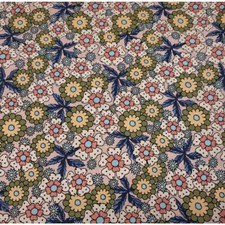 0,5m Viscosestoff Blumen Retro altrosa f. Hosen, Röcke, Kleider, Blusen