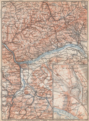 Der rheingau topokarte - der,
