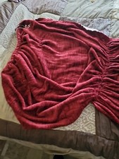 Ouerbehang  ,dunkelrot, .schwere Chenille