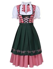 Damen Deutsch Bayrisch Dirndl Trachtenschürze Oktoberfest Kostüm Bier Zofe Tracht