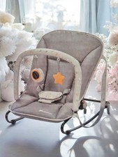Bebeconfort Starlight Baby Wippe 0 bis ca 9 Monate Grey 3-Punkt Gurt Spielbogen