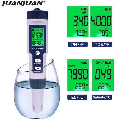 Ph temperatur tds - 5-in-1, ph-temperatur-tds