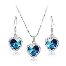 HERZ SCHMUCKSET IN TÜRKIS