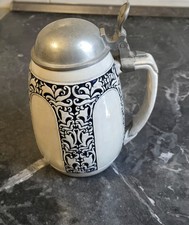 Alter BIERKRUG Steinzeug- Salzglasur, Jugendstil