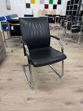 Dauphin - Konferenzstuhl / Freischwinger - Leder - Schwarz - A710