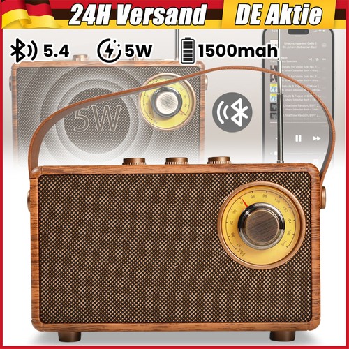 Retro radio bluetooth klein - bluetooth, fm