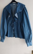 Jeansbluse,blau,XL,H&M,Cotton