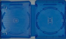 Blu-ray Hülle Leerhülle Box für 2 Discs, 2-fach 2er, 26 mm, blau-transparent
