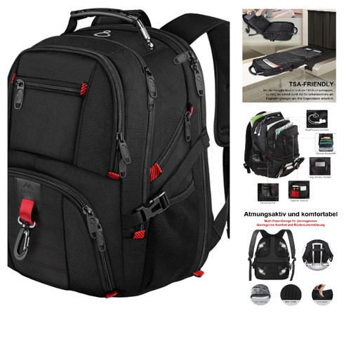 Laptop rucksack herren 3 - laptop, 17,3