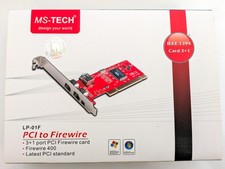 MS-Tech LP-01F 3+1-Port PCI Firewire-Karte – Firewire 400 – IEEE 1394