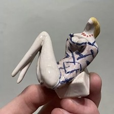 Kleine Figur Frau Reinhard Eiber signiert Porzellanfigur Design Erotika vintage