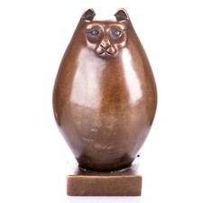 Modern Bronze Sculpture Cat