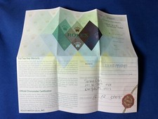 Rolex Zertifikat Garantie für