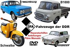 B1000 Barkas SIMSON S51 Schwalbe Trabant Wartburg Reparatur Bedienungsanleitung