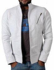 Neu herren weiß lederjacke - herren,