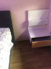 2xNachttische,NachtschränkeNachtkommode,Nachtkonsole,Weiß hochglanz Nachtkonsole