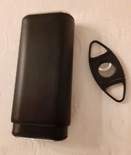 Sikarlan Zigarrenetui Holz Reise Humidor Leder, Zigarrenschneider Carlos André