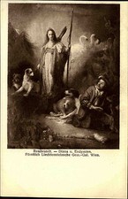 Künstlerkarte Kunstverlag Wolfrum Wien ~1910 Maler Rembrandt "Diana u. Endymion"