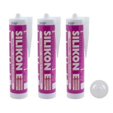 3x Silikon transparent 310ml