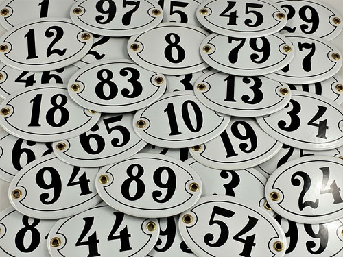 Ovalschild hausnummer 99 - ovalschild, 1-99