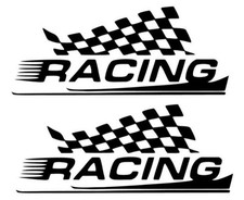 Racing Schrift Aufkleber 2x