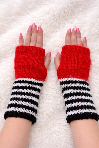 Handmade fingerlose handschuhe - fingerlose,