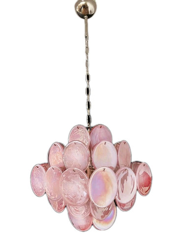 Kronleuchter aus rosa - , glas