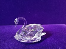 SWAROVSKI Austria , Silver Crystal Figur: Schwan Länge  6cm