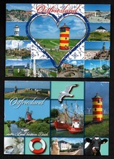 AK Grüße Ostfiesland Greetsiel Norddeich Borkum Essens Wattenfahrt Seehund Möve