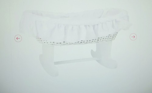 Puppenwiege korb weiß - puppenwiege,