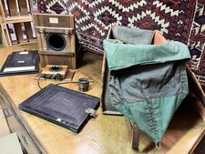 Antike Holzkamera - Photo Hall, Paris mit Zubehör