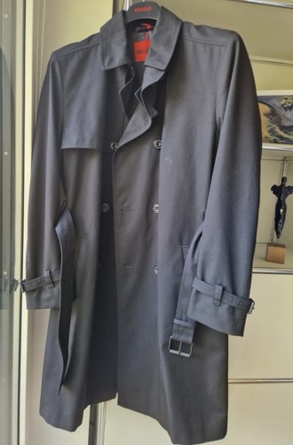 Trenchcoat hugo schwarz 48 - trenchcoat,