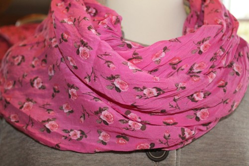 Baumwoll seiden tuch - baumwoll/seiden, pink