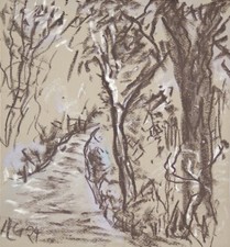 Kohlezeichnung Kreide Sepia