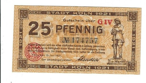 Notgeld köln stadt - notgeld,