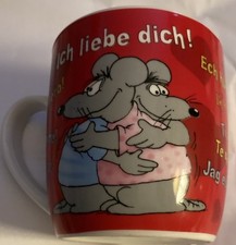 Kaffeebecher Tasse Uli Stein Vintage Ich liebe Dich! I love you! 