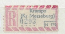 76597) DDR, AKZ Reco-Zettel Krumpa (Kr Merseburg )