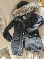 Khujo Winterjacke, schwarz,  Gr. M, Fellimitat abnehmbar, Kurzmantel